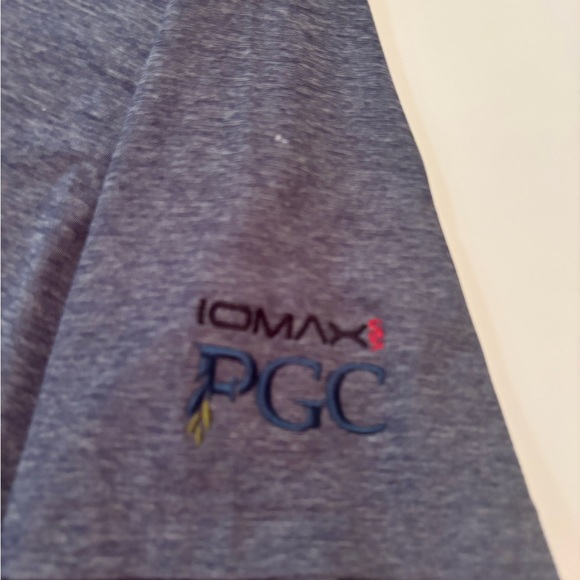 FootJoy FJ Golf Polo Shirt Men’s XL Gray Heather Stripe Collar PGC Logo - Picture 5 of 7